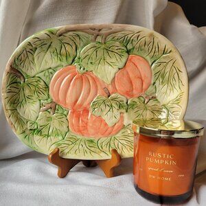 Autumn candle and serving platter